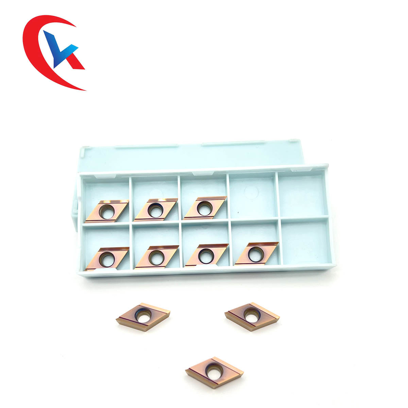Fertigungsblatt DCGT11T301 R-Y Bronze CNC-Drehbank, das Hartmetalleinsätze HRA 91,8 Wolframbeschichtet